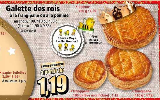 galette des rois à la frangipane ou à la pomme