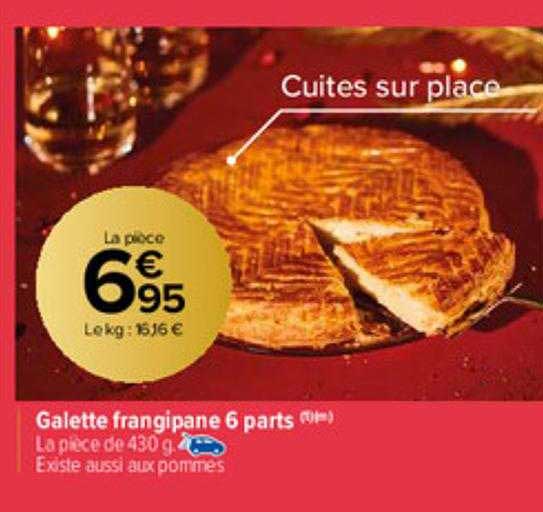 galette frangipane 6 parts