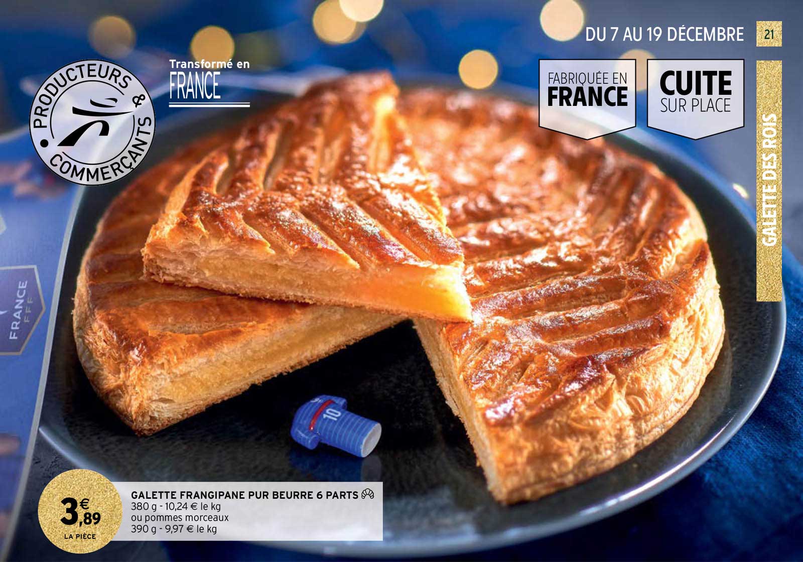 galette frangipane pur beurre 6 parts