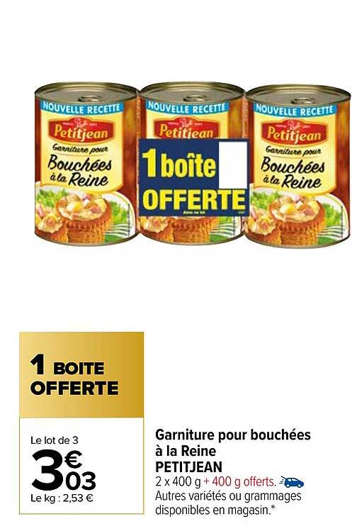 garniture pour bouchées à la reine petitjean