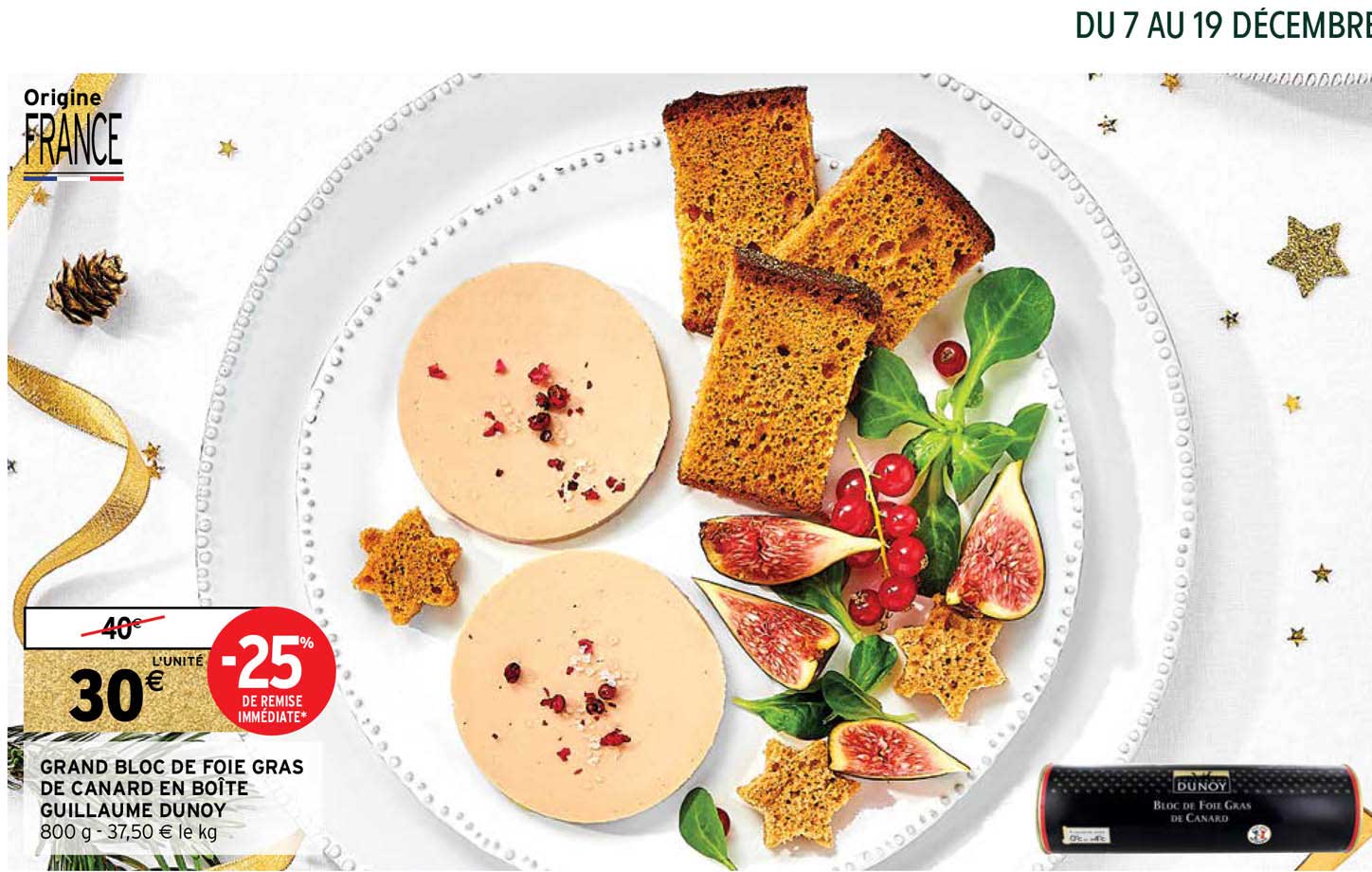 grand bloc de foie gras de canard en boîte guillaume dunoy