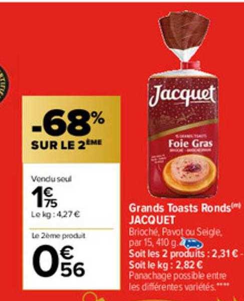 grands toasts ronds jacquet