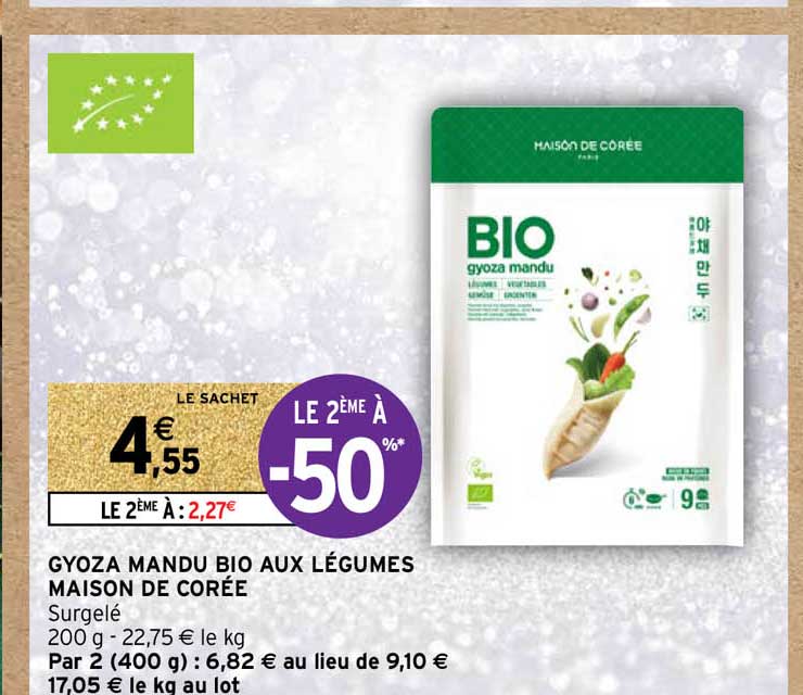 gyoza mandu bio aux légumes maison de corée