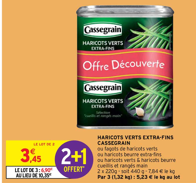 haricots verts extra-fins cassegrain