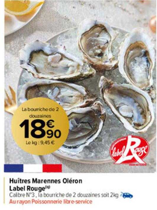 huîtres marennes oléron label rouge