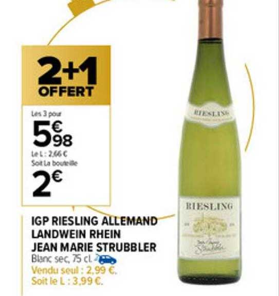 igp riesling allemand landwein rhein jean marie strubbler