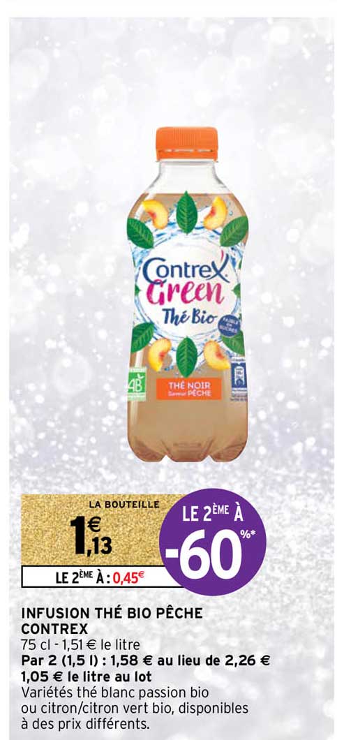 Infusion Thé Bio Pêche Contrex