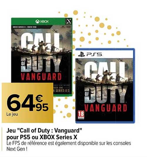 jeu "call of duty : vanguard" pour ps5 ou xbox series x