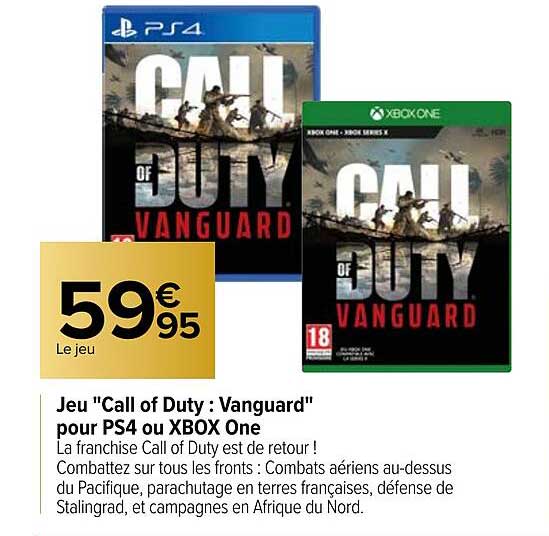 jeu "call of duty : vnaguard" pour ps4 ou xbox one