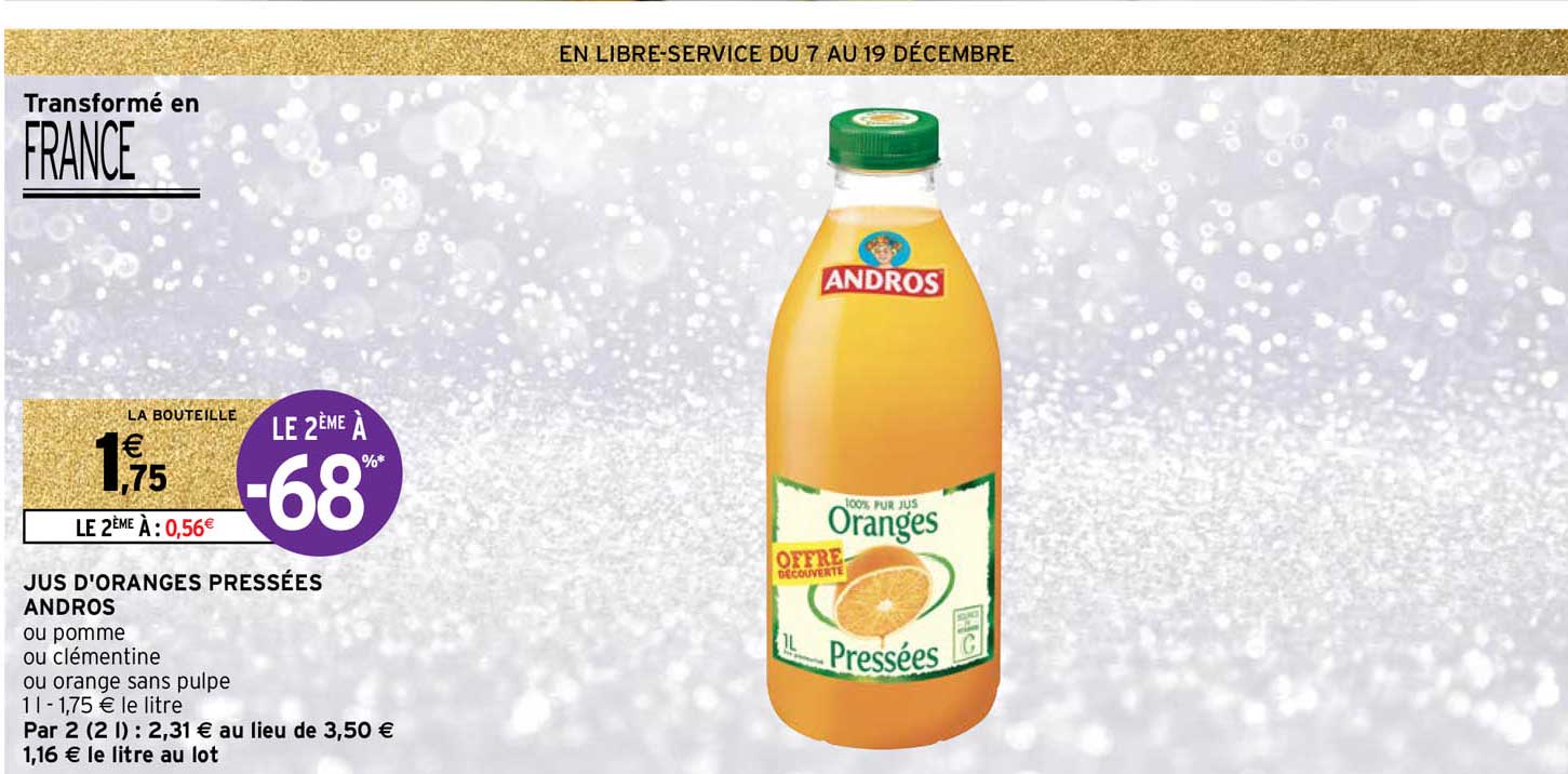 jus d'oranges pressées andros