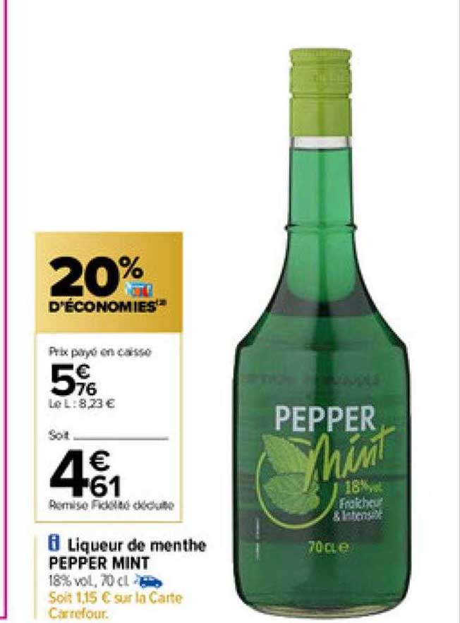 liqueur de menthe pepper mint