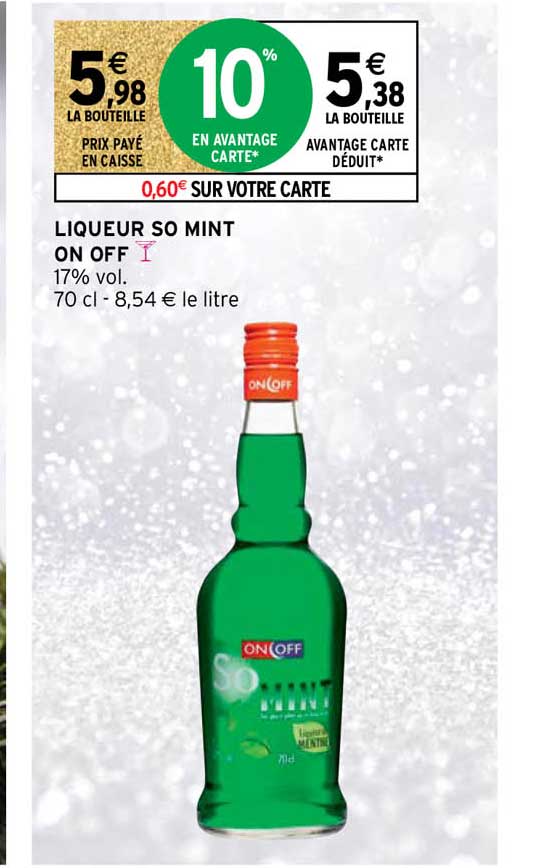 liqueur so mint on off