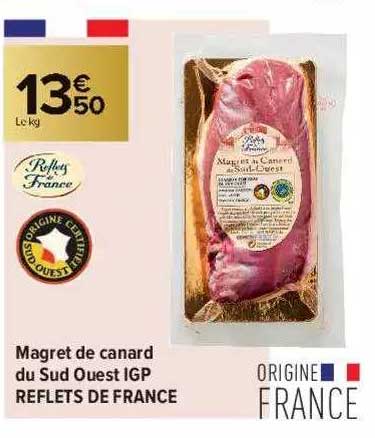 magret de canard du sud ouest igp reflets de france