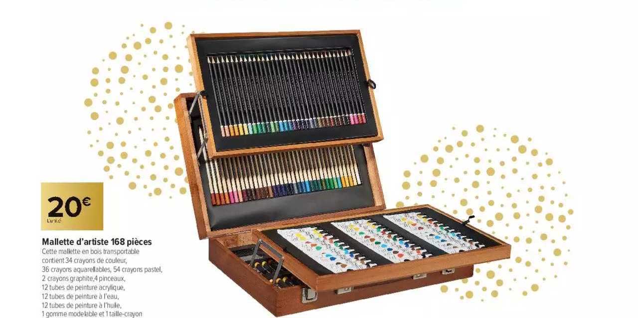 mallette d'artiste 168 pièces