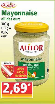 Mayonnaise Ail Des Ours Alélor