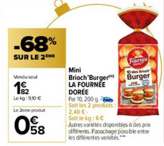 Mini Brioch'burger La Fournée Dorée