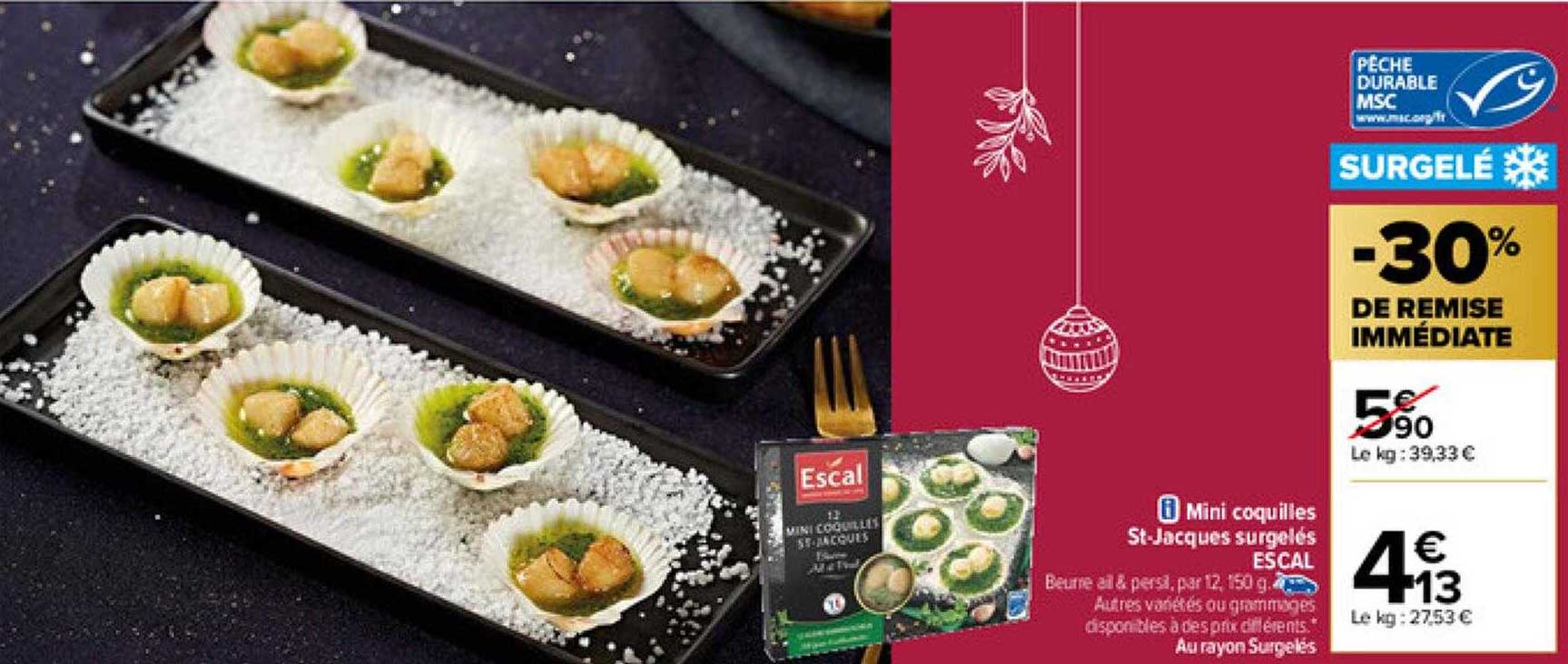 Mini Coquilles St-jacques Surgelés Escal