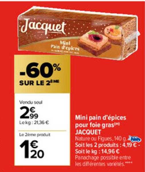 Mini Pain D'épices Pour Foie Gras Jacquet