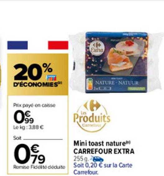 Mini Toast Nature Carrefour Extra