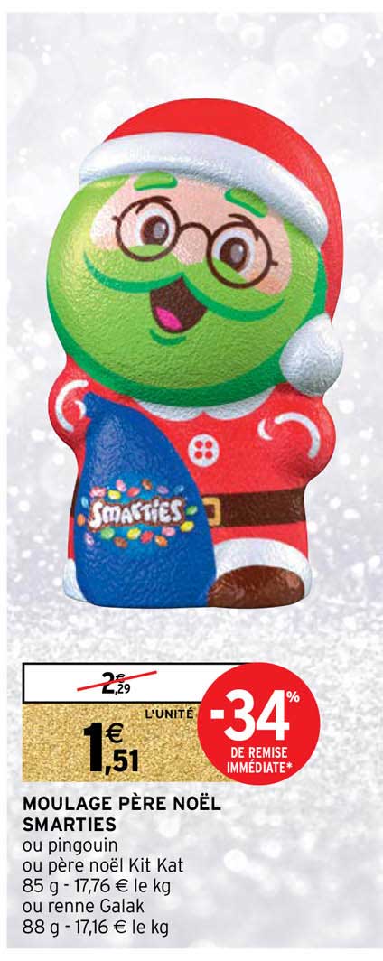 moulage père noël smarties