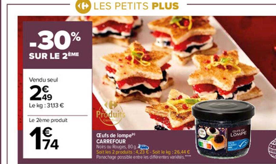 oeufs de lompe carrefour