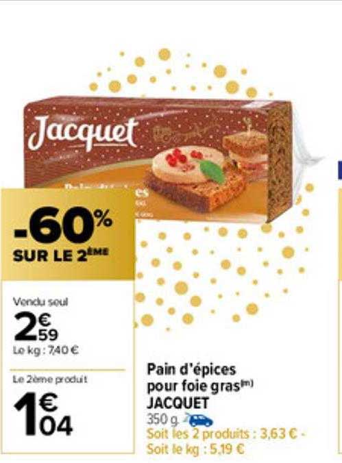 Pain D'épices Pour Foie Gras Jacquet