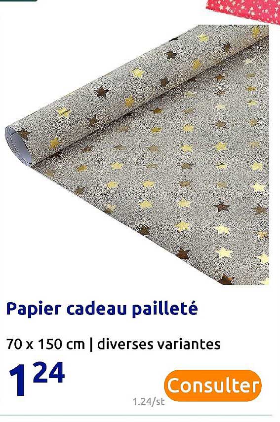 Papier Cadeau Pailleté