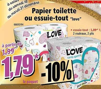 Papier Toilette Ou Essuie-tout "love"