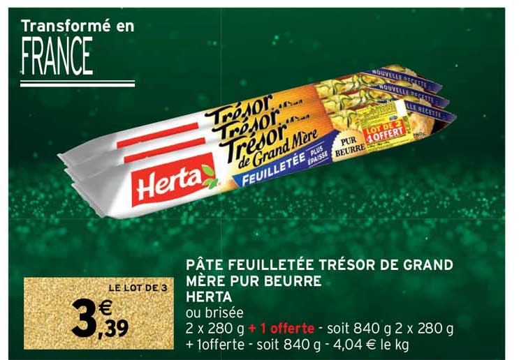 pâte feuilletée trésor de grand mère pur beurre herta