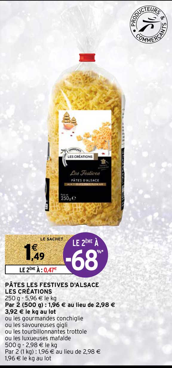 pâtes les festives d'alsace les créations