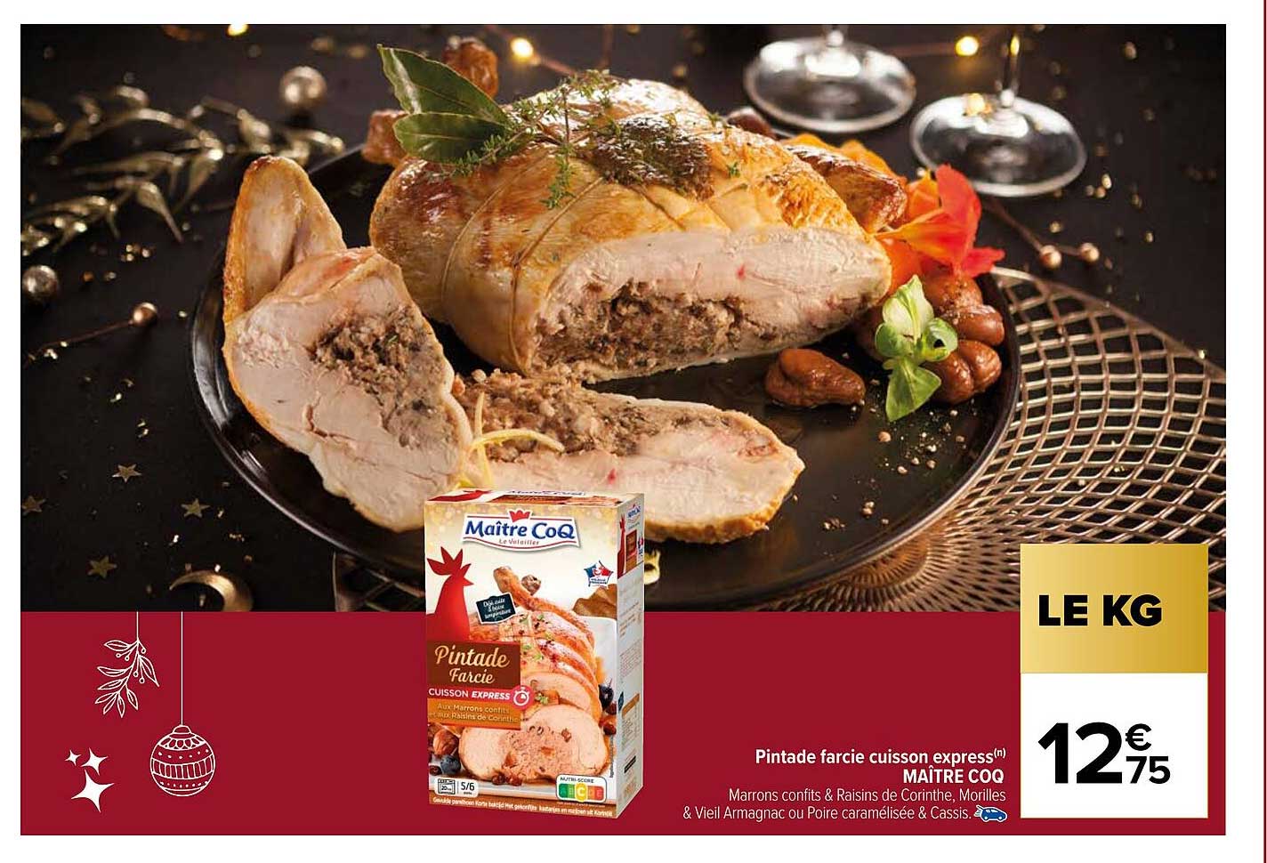 pintade farcie cuisson express maître coq