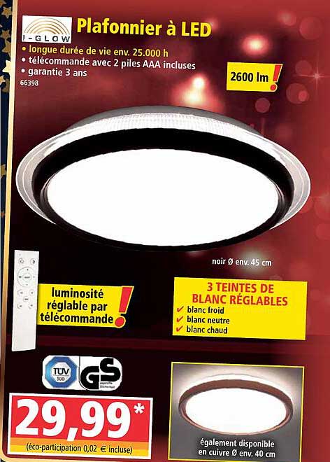 plafonnier à led i-glow