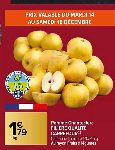 Pomme Chanteclerc Filière Qualité Carrefour