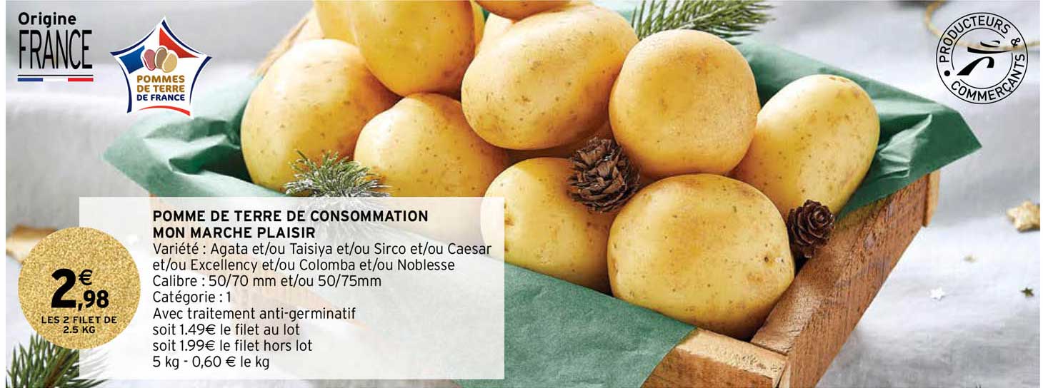 pomme de terre de consommation mon marché plaisir