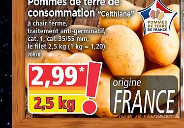 Pommes De Terre De Consommation "celthiane"