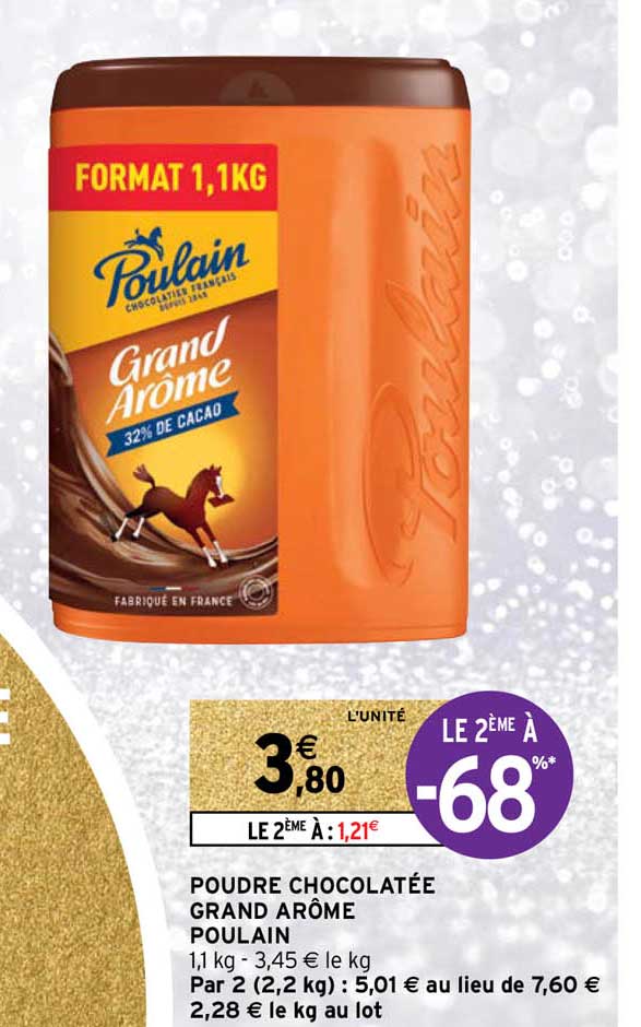 poudre chocolatée grand arôme poulain