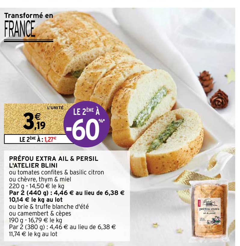 préfou extra ail & persil l'atelier blini