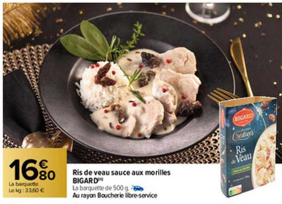 ris de veau sauce aux morilles bigard