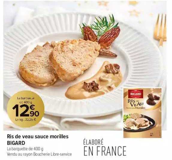 ris de veau sauce morilles bigard