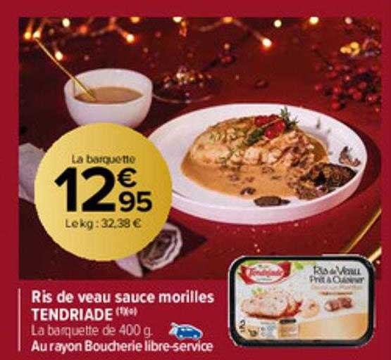 ris de veau sauce morilles tendriade