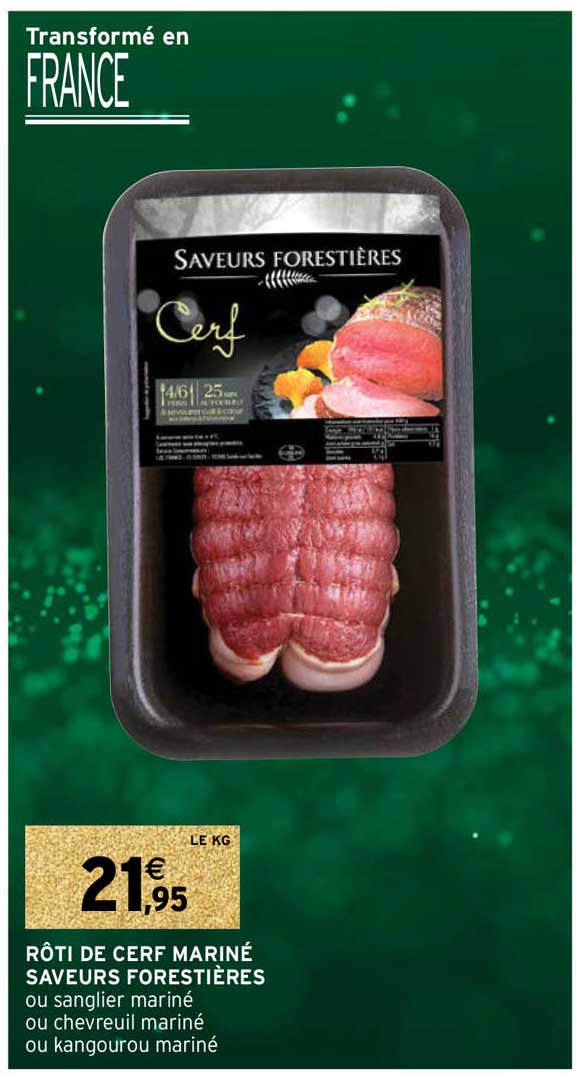 rôti de cerf mariné saveurs forestières