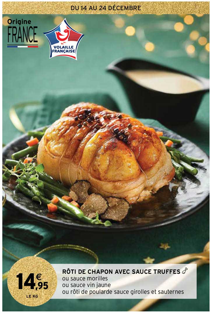rôti de chapon avec sauce truffes