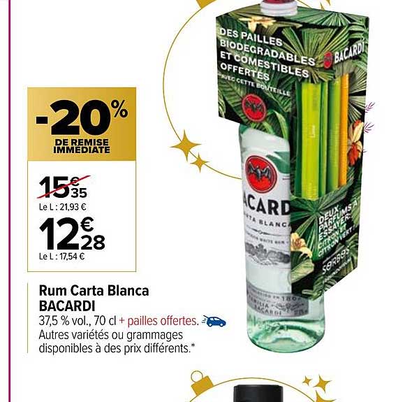 rum carta blanca bacardi
