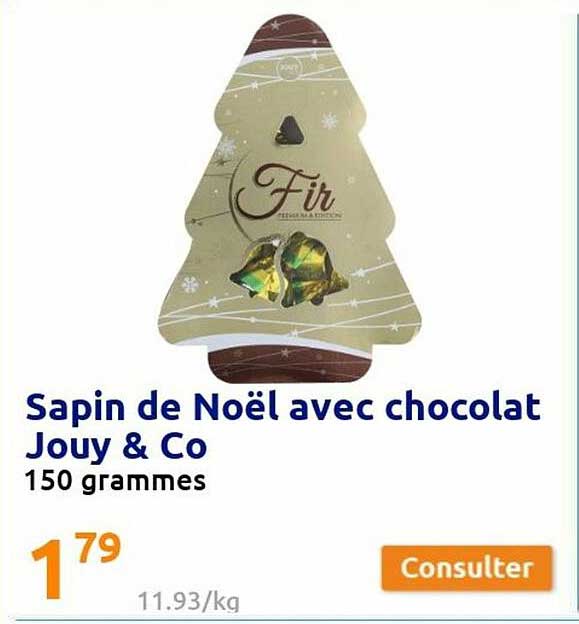 sapin de noël avec chocolat jouy & co