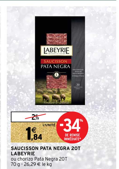 saucisson pata negra 20t labeyrie