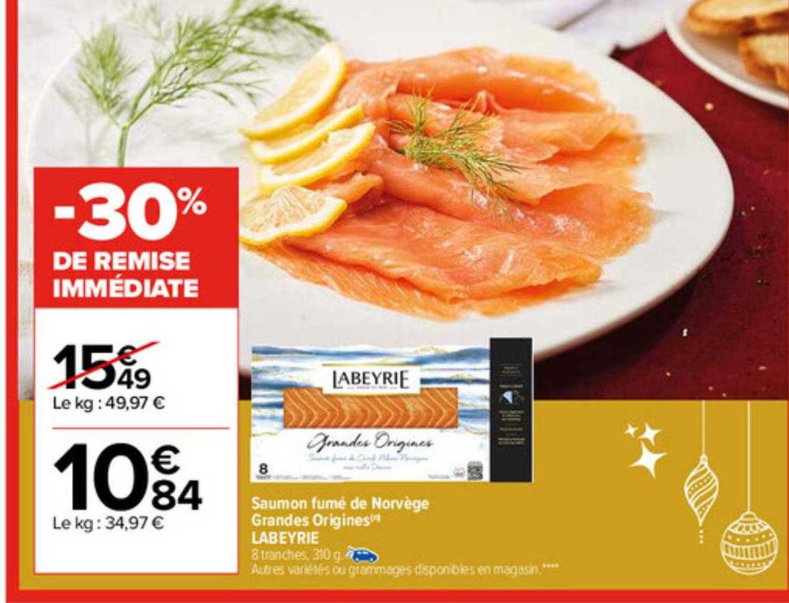Saumon Fumé De Norvège Grandes Origines Labeyrie