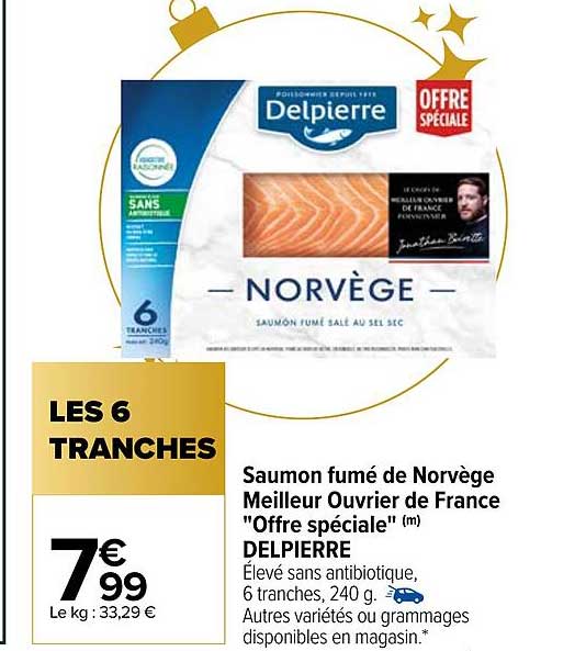 saumon fumé de norvège meilleur ouvrier de france "offre spéciale" delpierre
