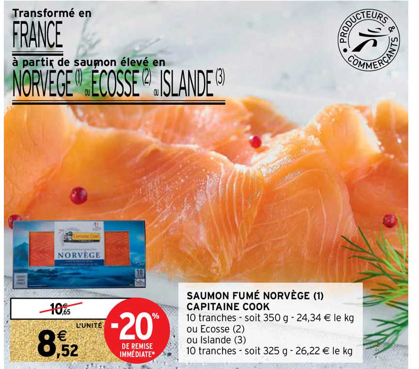 saumon fumé norvège capitaine cook