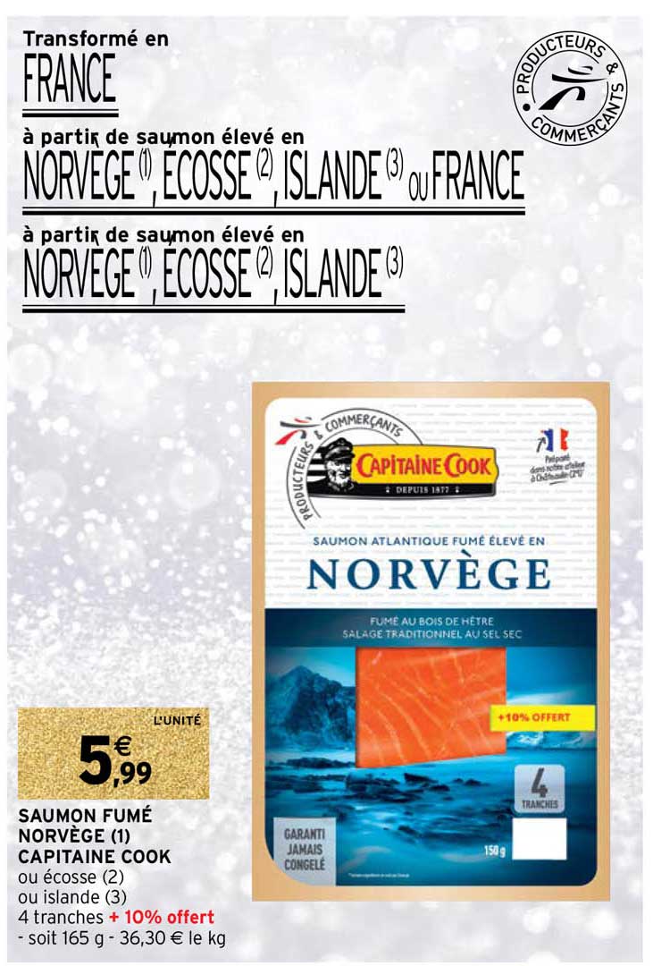 saumon fumé norvège capitaine cook
