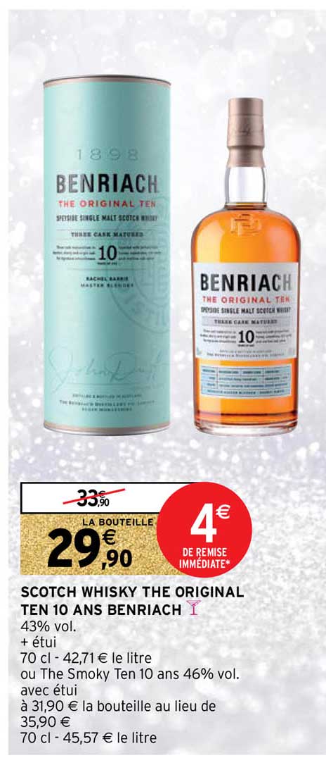scotch whisky the original ten 10 ans benriach
